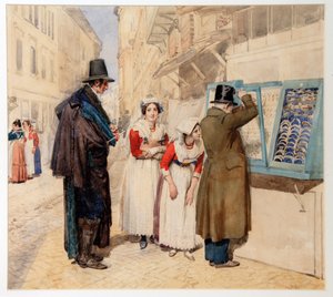 Sulhanen valitsee sormusta morsiamelleen, 1838