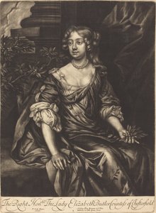 Oikea arvoisa rouva Elizabeth Butler, Chesterfieldin kreivitär tekijältä Alexander Browne after Sir Peter Lely