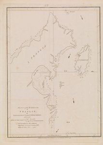 Praslinin sataman suunnitelma, 1700-luvun loppu - 1800-luvun alku (paperi).