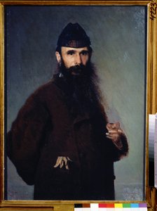 Taiteilija Aleksanteri Litovtšenko (1835-1890) muotokuva. (Taiteilija A.Litovchenkon muotokuva). Peinture de Ivan Nikolajevitš Kramskoi (1837-1887), huile sur toile tekijältä Alexander Dimitrievitch Litovtchenko