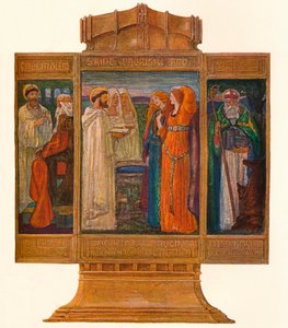 Triptyykki maalatuissa emaleissa: kohtauksia Pyhän Patrickin elämästä, 1903 tekijältä Alexander Fisher