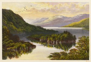 Skotlannin Loch-maisemat: Loch Katrine (värilitra) tekijältä Alexander Francis (after) Lydon