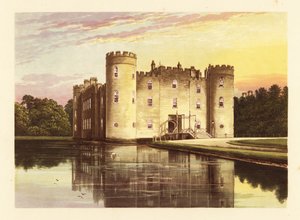 Shirburn Castle, Oxfordshire, Englanti. ,1880 (kaiverrus) tekijältä Alexander Francis (after) Lydon