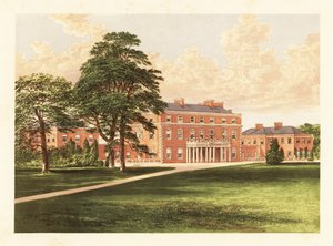 Trafalgar House, Wiltshire, Englanti. ,1880 (kaiverrus) tekijältä Alexander Francis (after) Lydon