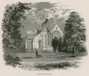 Dryburgh Abbey, pohjoisesta tekijältä Alexander Francis Lydon