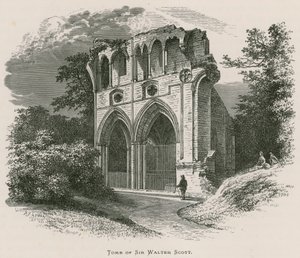 Dryburgh Abbey, Sir Walter Scottin hauta tekijältä Alexander Francis Lydon