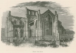 Melrose Abbey, idästä