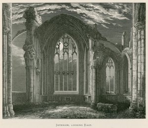 Melrose Abbey, sisustus, katsot itään tekijältä Alexander Francis Lydon