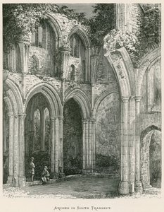 Netley Abbey, Arches in South Transept (kaiverrus) tekijältä Alexander Francis Lydon