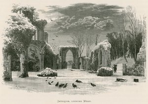 Netley Abbey, sisustus, katsot länteen tekijältä Alexander Francis Lydon