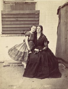 Rouva Greenhow ja tytär, vangittu Vanhassa Capitolissa Washingtonissa, 1862. tekijältä Alexander Gardner