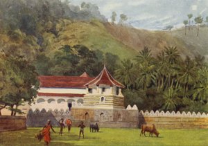 Hampaan temppeli, Kandy, ulkoa