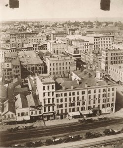 Näkymä pohjoiseen Chicagon oikeustalon kupolista 1858