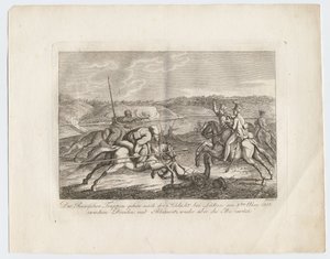 Venäläiset joukot lähtevät Lutzenin taistelun jälkeen takaisin Elben yli vuonna 1813 tekijältä Alexander Ivanovich Sauerweid