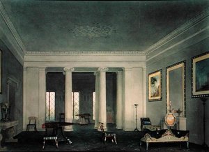 Greek Revival Double Parlor, n. 1845 (akvarelli paperille)