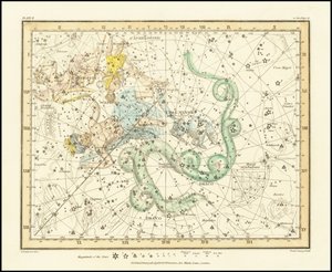 1822 - Alexander Jamieson - Ursa Minor - Pikku Karhu, jossa näkyy myös Cassiopeia, Draco ja Cepheus. tekijältä Alexander Jamieson