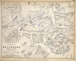 Heilsbergin kartta, julkaissut William Blackwood and Sons, Edinburgh ja London, 1848 (käsinvärinen kaiverrus)