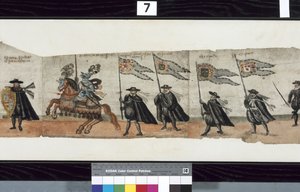 Yksityiskohta Huntlyn hautajaiskulkueesta, jota on sanottu käytetyn George 1:n, Huntlyn markiisilaisen, obsequiesissa