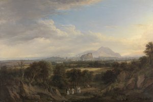 Näkymä Edinburghiin lännestä, n. 1822-26 (öljy kankaalle) tekijältä Alexander Nasmyth
