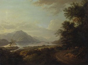 Loch Awe, Argyllshire, n. 1785. tekijältä Alexander Nasmyth