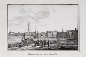 Pietarin Petrovskin laituri, ns. Gagarinsky-tappelusarja Näkymiä Pietarista, 1820-luku