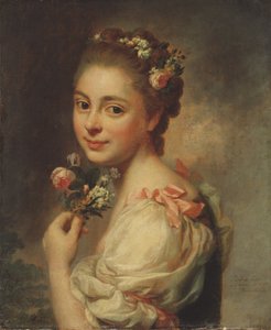 Marie Suzanne Giroust Roslin (1734-1772), ranskalainen taidemaalari ja pastellitaiteilija, taiteilijan vaimo - Marie-Suzanne, taiteilijan vaimo, kirjoittanut Roslin, Alexander (1718-1793). pastelli silkillä