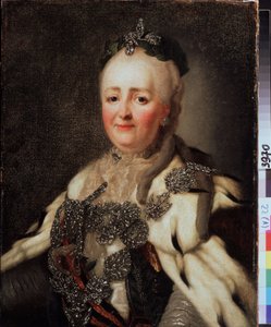 ""Katariina II:n muotokuva (caterina II) (1729-1796), Venäjän keisarinna"" Alexandre Roslinin (1718-1795) maalaus. Osavaltion alueellinen I. Pozhalostinin taidemuseo, Ryasan. tekijältä Alexander Roslin