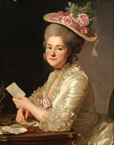 Marie Emilie Cuivilliersin muotokuva, os Boucher, 1779 tekijältä Alexander Roslin