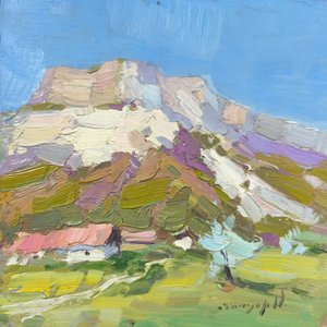 Valoisa vuoristomaisema tekijältä Alexander Shandor