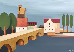 Geometrinen jokirantakaupunki tekijältä Alexander Trifonov