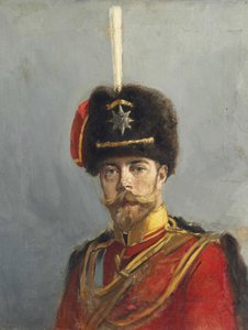 Keisari Nikolai II:n (1868-1918) muotokuva Makovski, Aleksanteri Vladimirovitš (1869-1924). Öljy kankaalle, c. 1907, Mitat: 62,9x47,5. Yksityinen kokoelma