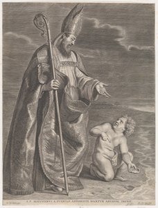 Pyhä Augustinus ilmestyy lapselle rannalla, n. 1662-95, n. 1662-95. tekijältä Alexander Voet