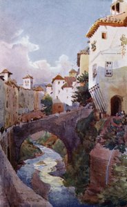 Albaicinissa, Granadassa (väri litho)