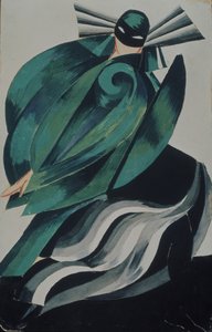 Neljäs naamari. Pukusuunnittelu W. Shakespearen teatterinäytelmään Romeo ja Julia, 1921 tekijältä Alexandra Alexandrowna Exter