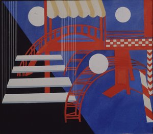 Lavasuunnittelu Revue Edition Décors de Théatrelle, 1927 tekijältä Alexandra Alexandrowna Exter