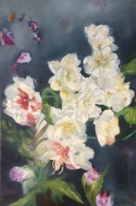 Pehmeät valkoiset kukat