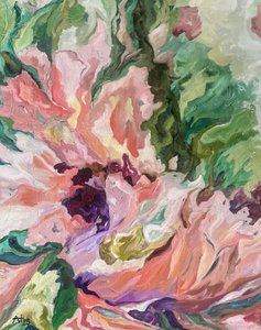 Eläväinen kukkainen abstrakti tekijältä Alexandra Higgins