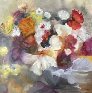 Eläväinen kukkainen abstrakti tekijältä Alexandra Higgins