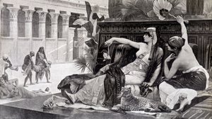 Cleopatra yrittää myrkkyjä aiheilleen - kirjoittanut Cabanel