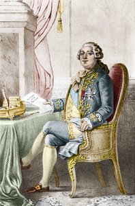 Ludvig XVI:n (1754-1793), Ranskan kuninkaan muotokuva. tekijältä Alexandre (after) Lacauchie