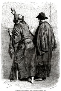 Juifs priant devant le mur de Salomon, Jerusalem