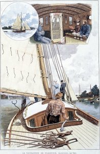 Veneily Argenteuilissa - piirustus Brun tekijältä Alexandre Brun