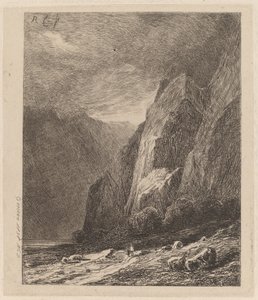 Kallioita myrskyssä tekijältä Alexandre Calame