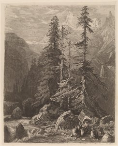 Alexandre Calamen etsauksen kokeet, I, pl. 21 tekijältä Alexandre Calame