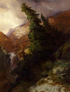 Korkean vuoriston rotko (Handeggin laakso Bernin kantonissa) tekijältä Alexandre Calame