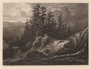Vuoren vesiputous tekijältä Alexandre Calame