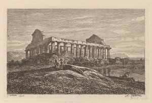 Rauniot Paestumissa tekijältä Alexandre Calame