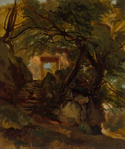 Portaikko Villa Chigi di Ariccian puistossa tekijältä Alexandre Calame