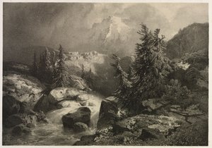 Myrsky Alpeilla. tekijältä Alexandre Calame