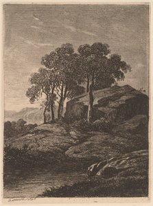 Puut kiven vieressä tekijältä Alexandre Calame